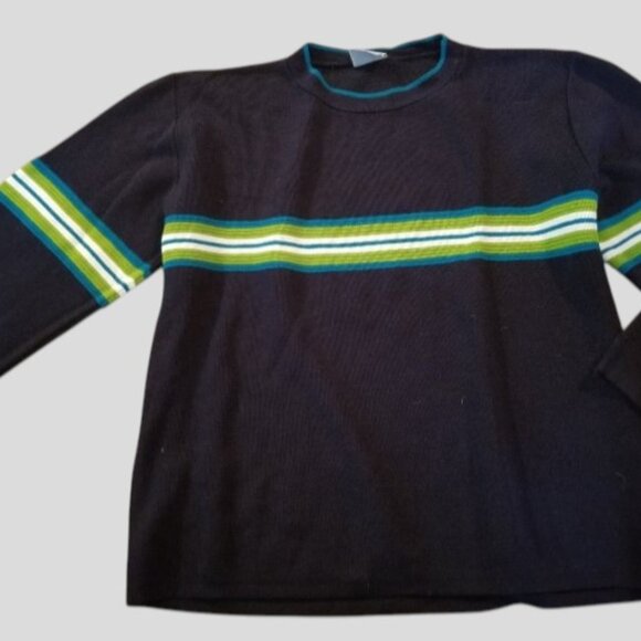 * NORTH WEST BLUE Navy Blue Knit Pullover Sweater Mens MEDIUM - Picture 3 of 4